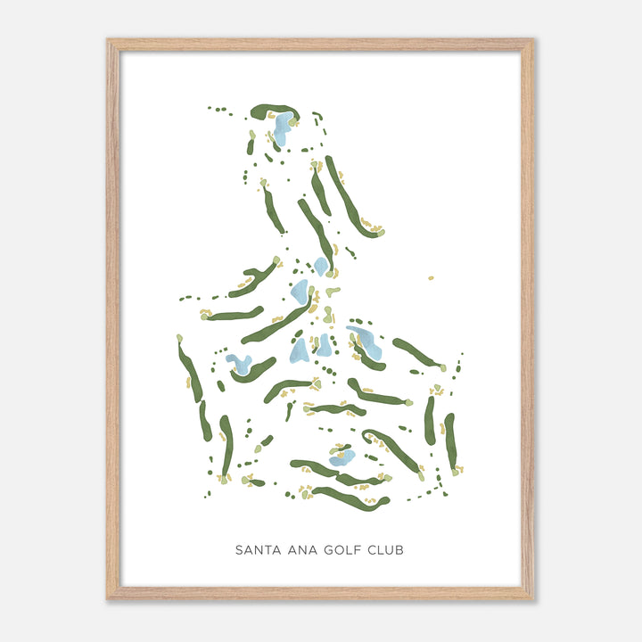 Print of Santa Ana Golf Club Modern Map