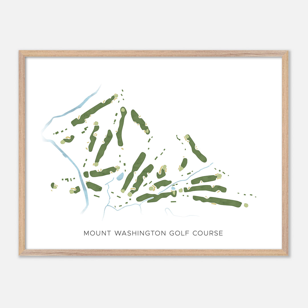 Print of Mount Washington Golf Course Modern Map