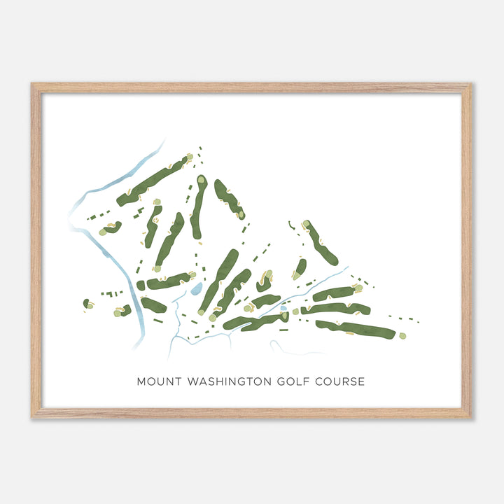 Print of Mount Washington Golf Course Modern Map
