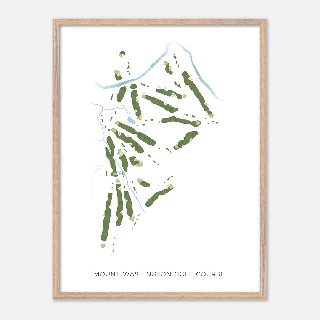 Print of Mount Washington Golf Course Modern Map