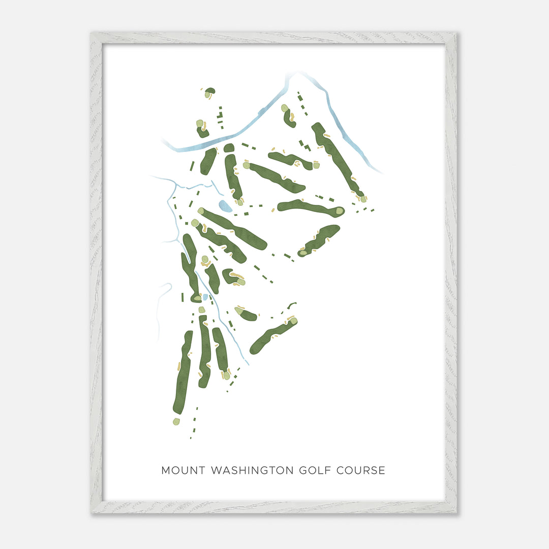 Print of Mount Washington Golf Course Modern Map