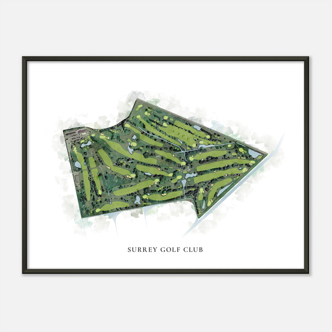 Print of Surrey Golf Club Classic Map