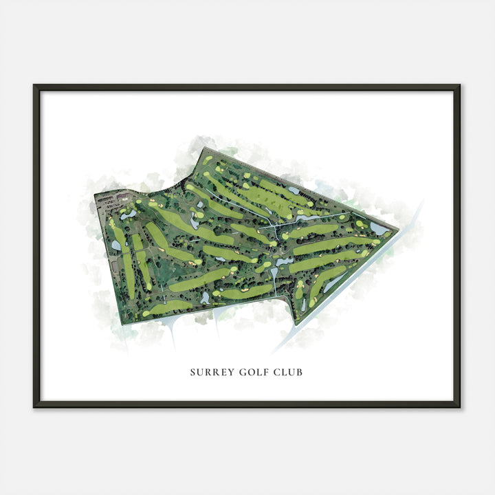Print of Surrey Golf Club Classic Map