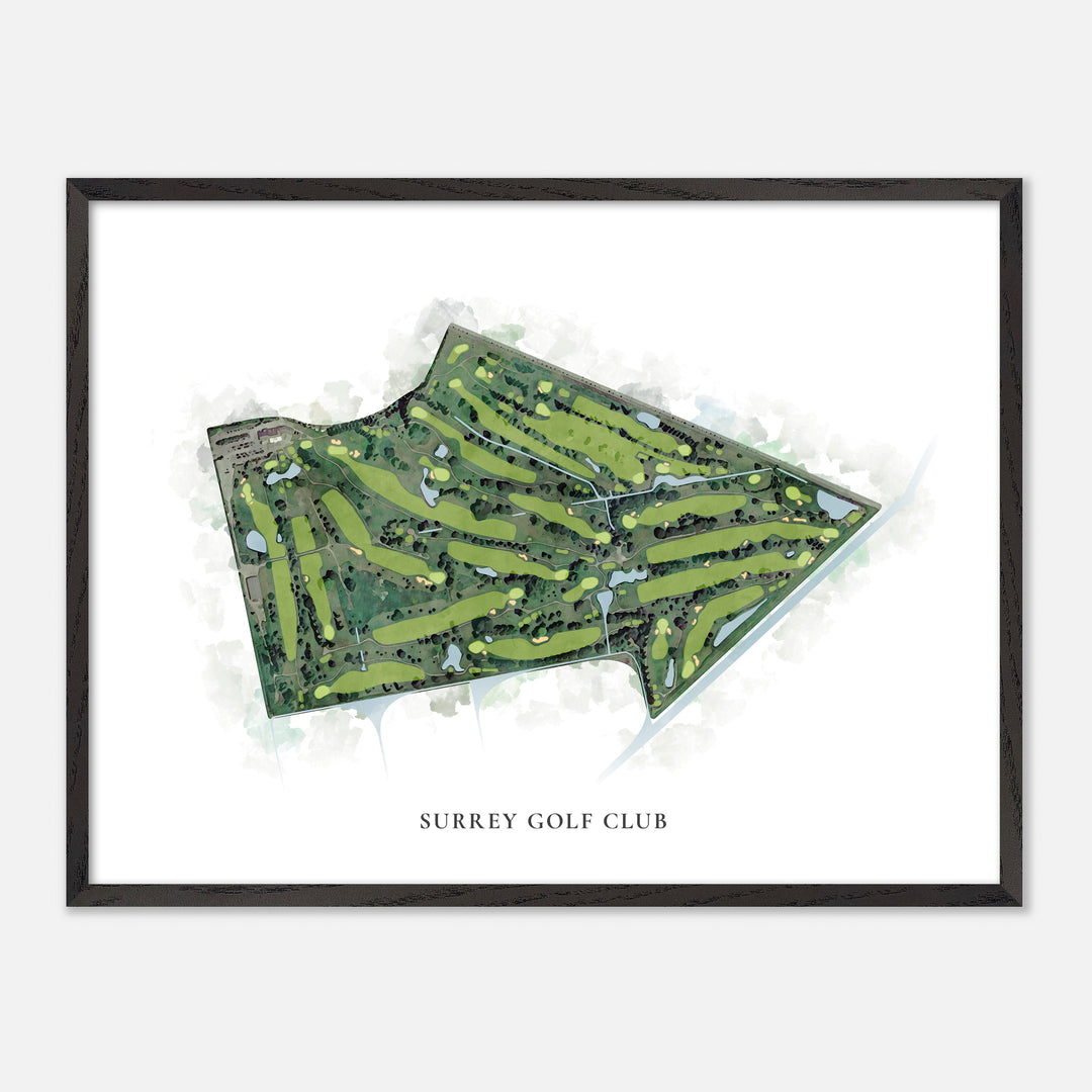 Print of Surrey Golf Club Classic Map
