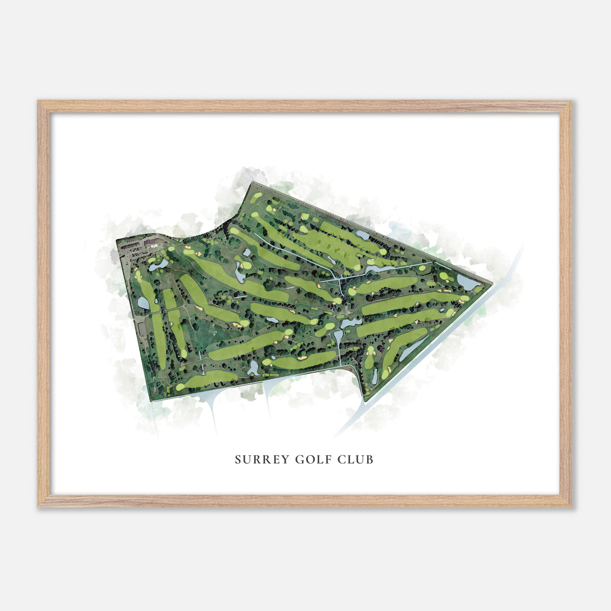 Print of Surrey Golf Club Classic Map