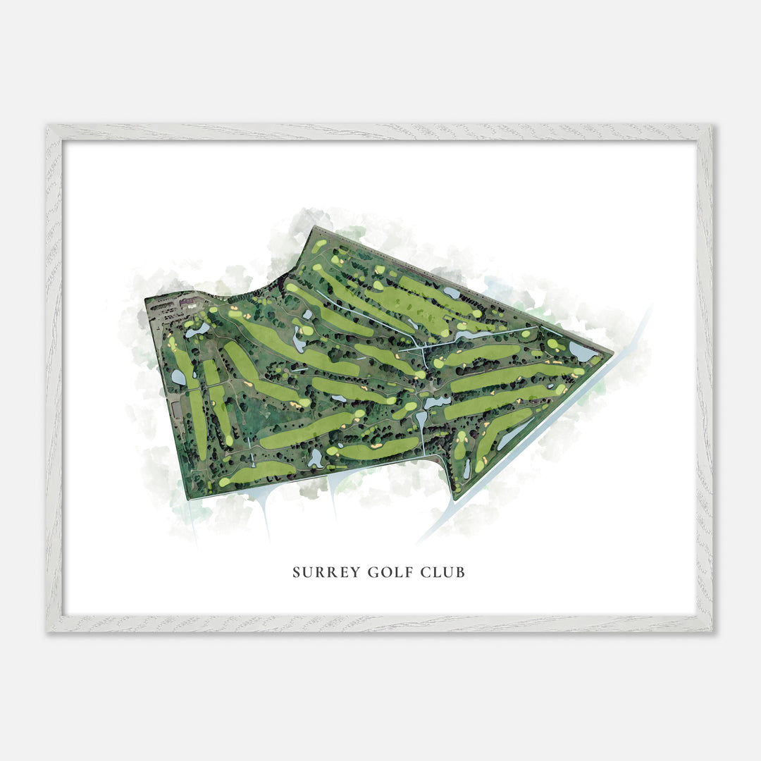 Print of Surrey Golf Club Classic Map