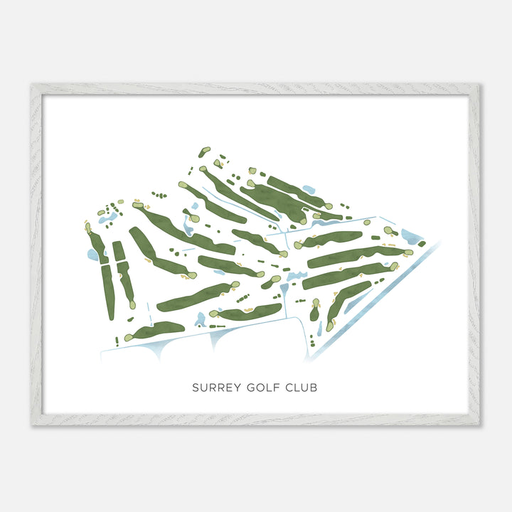 Print of Surrey Golf Club Modern Map