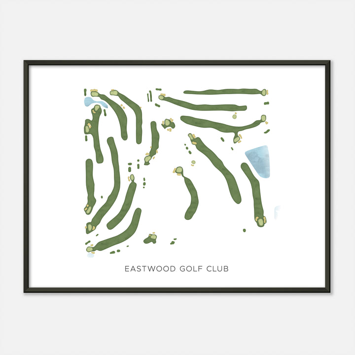 Print of Eastwood Golf Club Modern Map