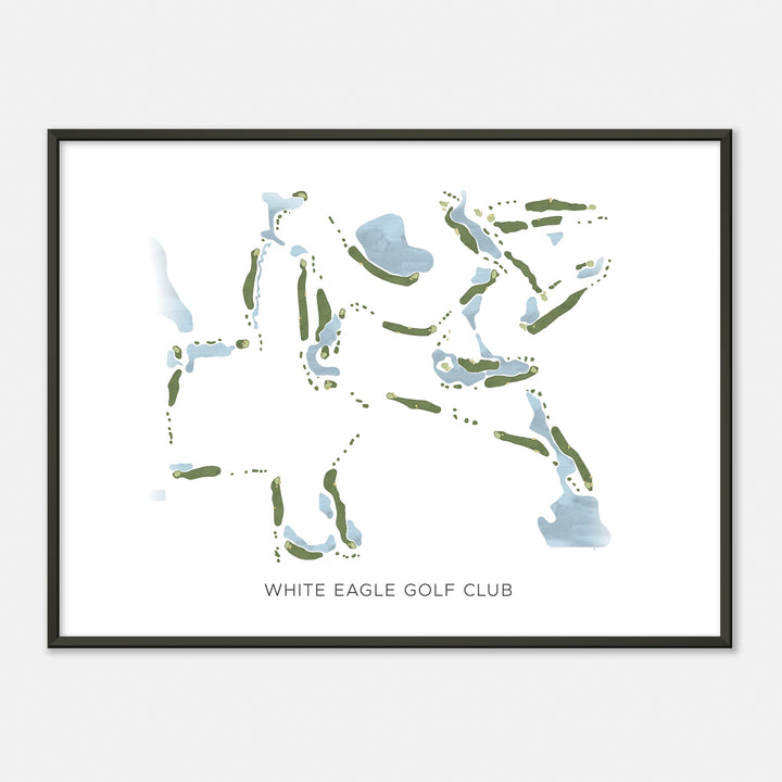 Print of White Eagle Golf Club Modern Map