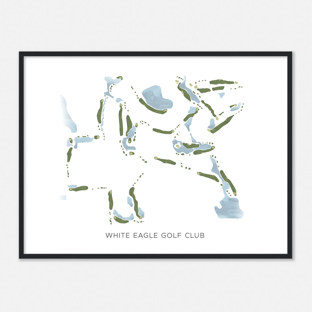 Print of White Eagle Golf Club Modern Map