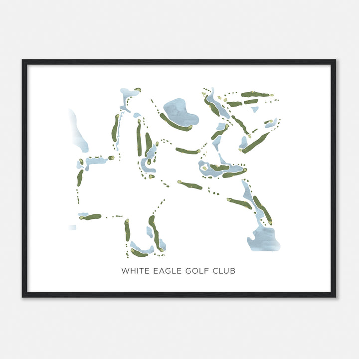 Print of White Eagle Golf Club Modern Map