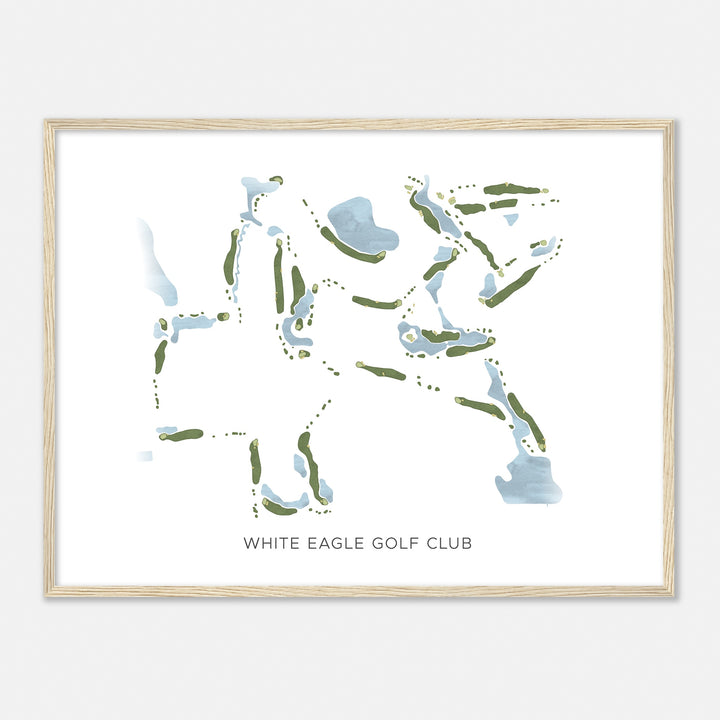 Print of White Eagle Golf Club Modern Map
