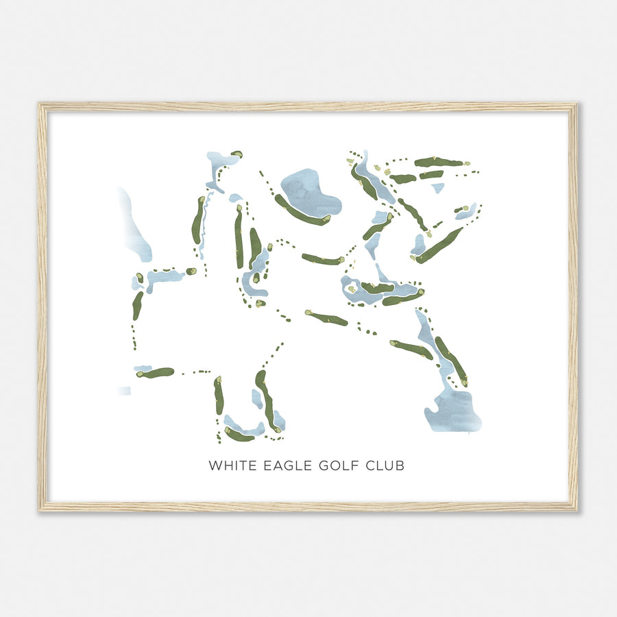 Print of White Eagle Golf Club Modern Map