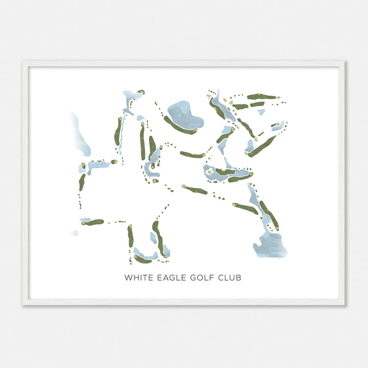 Print of White Eagle Golf Club Modern Map