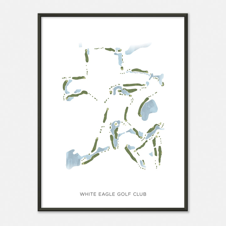 Print of White Eagle Golf Club Modern Map