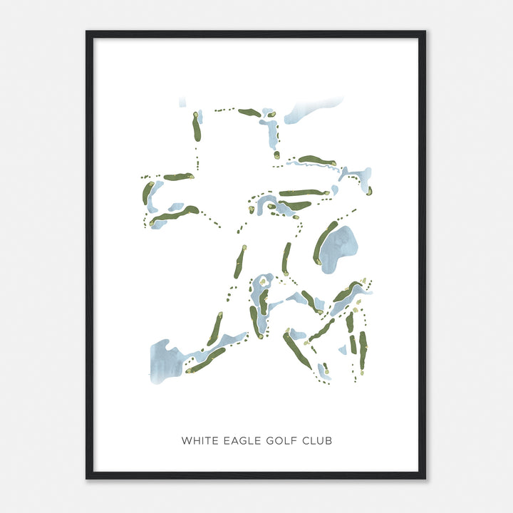 Print of White Eagle Golf Club Modern Map