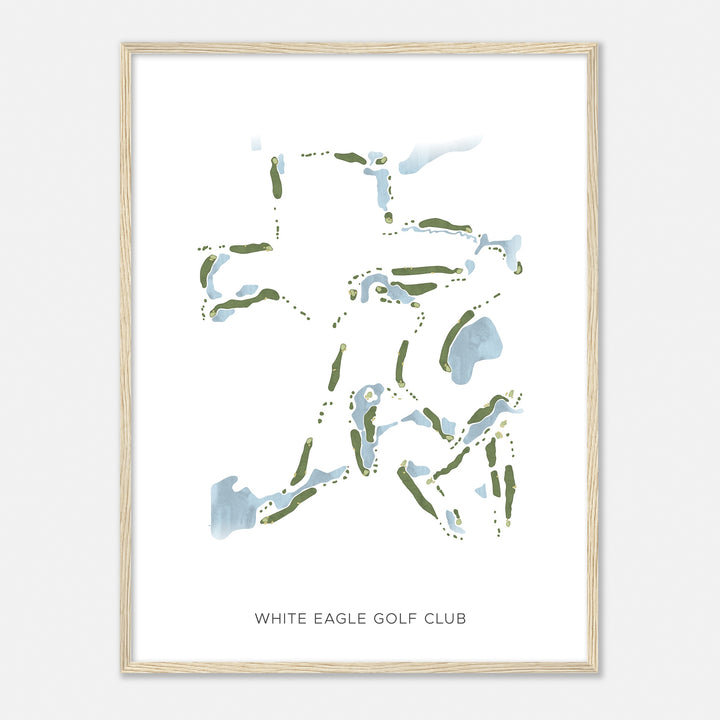 Print of White Eagle Golf Club Modern Map