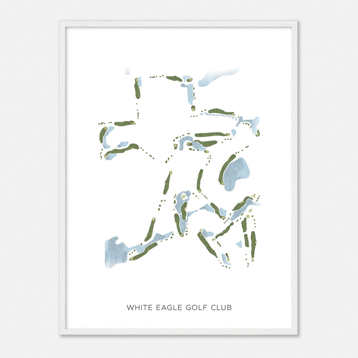 Print of White Eagle Golf Club Modern Map