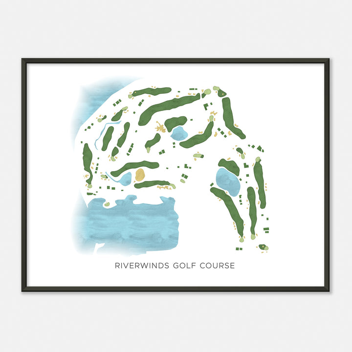 Print of Riverwinds Golf Course Modern Map