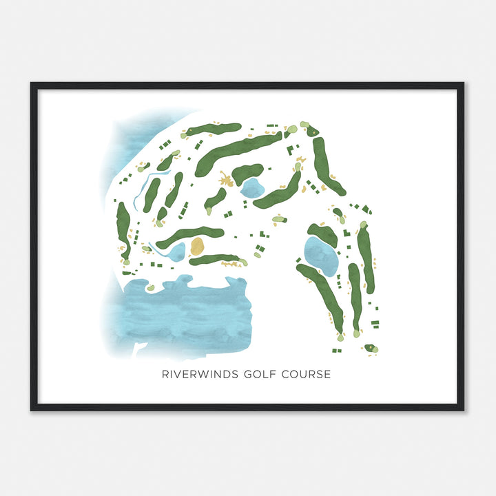 Print of Riverwinds Golf Course Modern Map