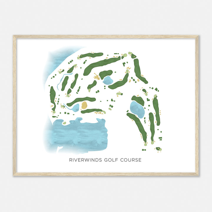 Print of Riverwinds Golf Course Modern Map