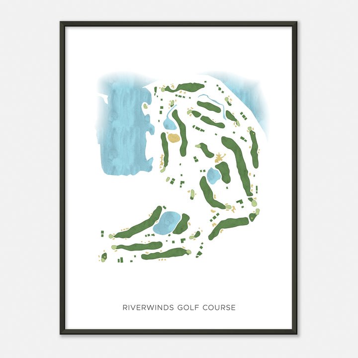 Print of Riverwinds Golf Course Modern Map
