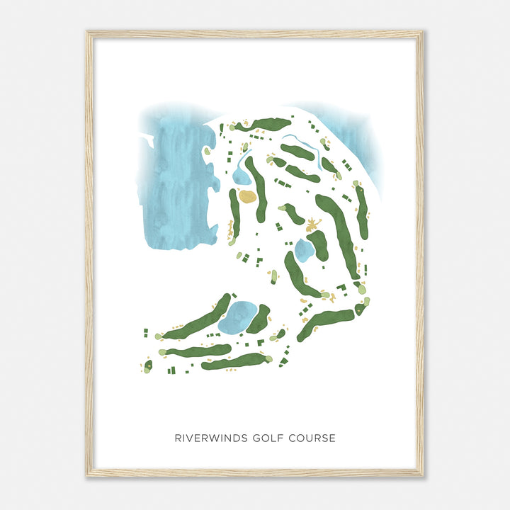 Print of Riverwinds Golf Course Modern Map