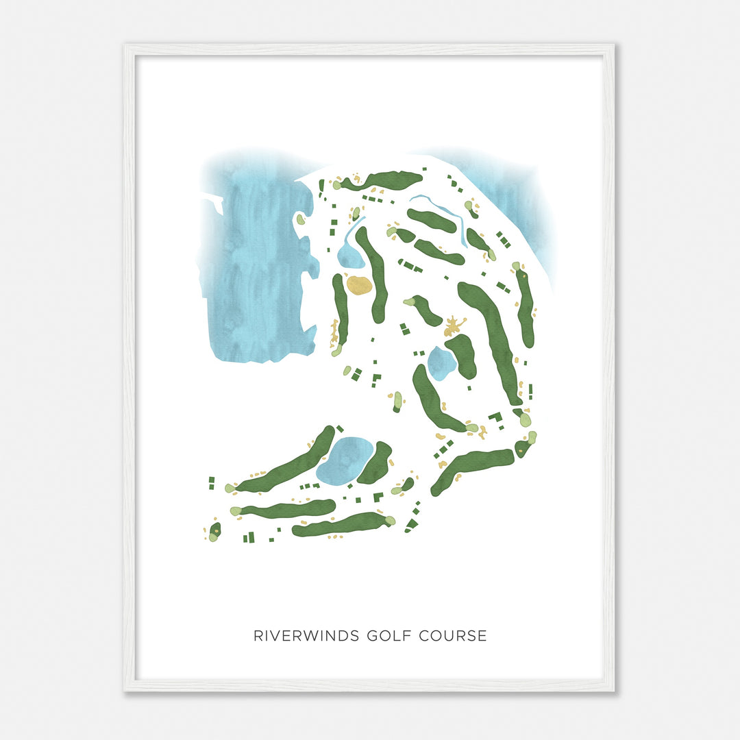 Print of Riverwinds Golf Course Modern Map