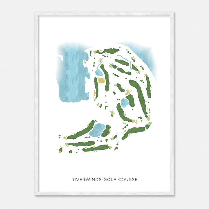 Print of Riverwinds Golf Course Modern Map