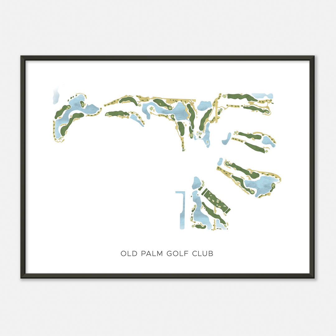 Print of Old Palm Golf Club Modern Map