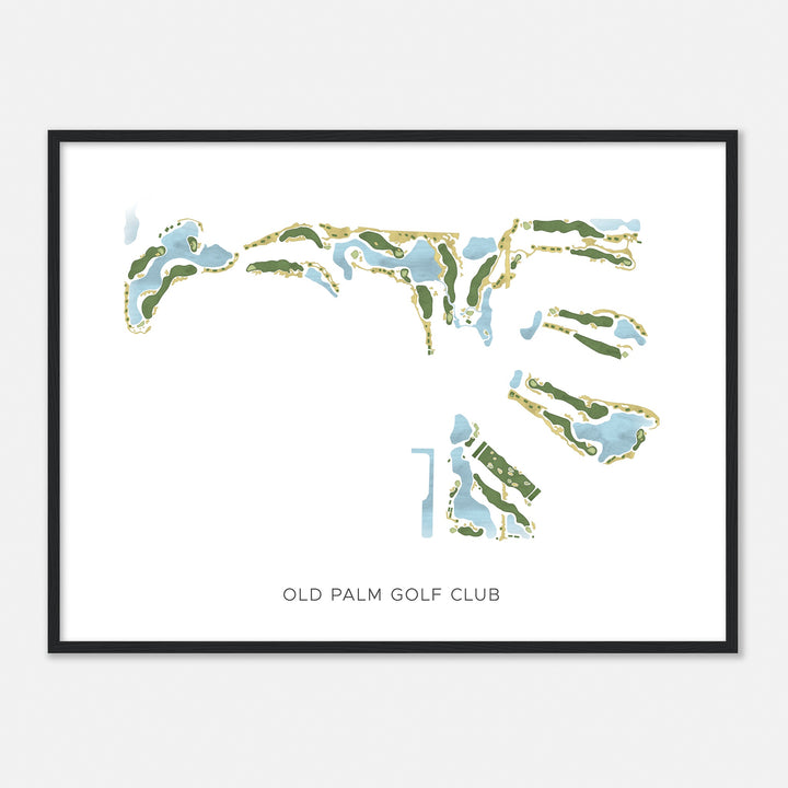 Print of Old Palm Golf Club Modern Map
