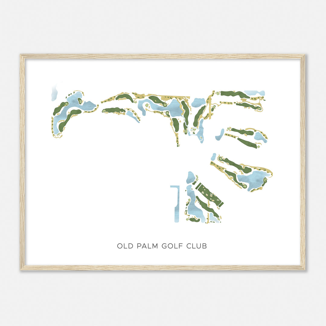 Print of Old Palm Golf Club Modern Map