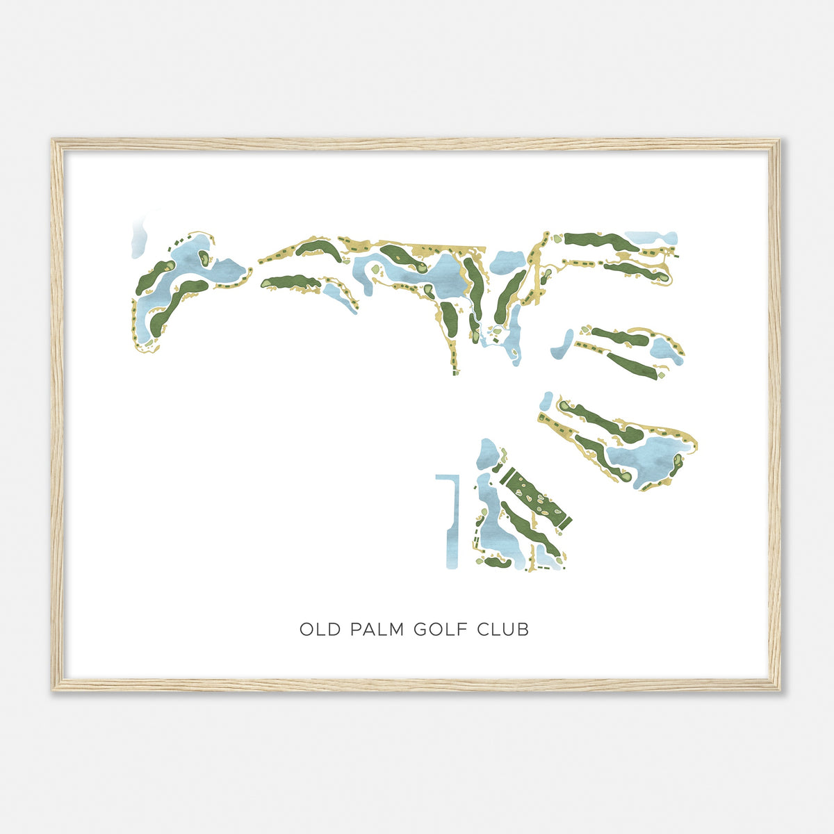 Print of Old Palm Golf Club Modern Map