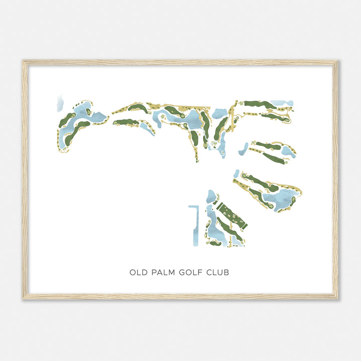 Print of Old Palm Golf Club Modern Map