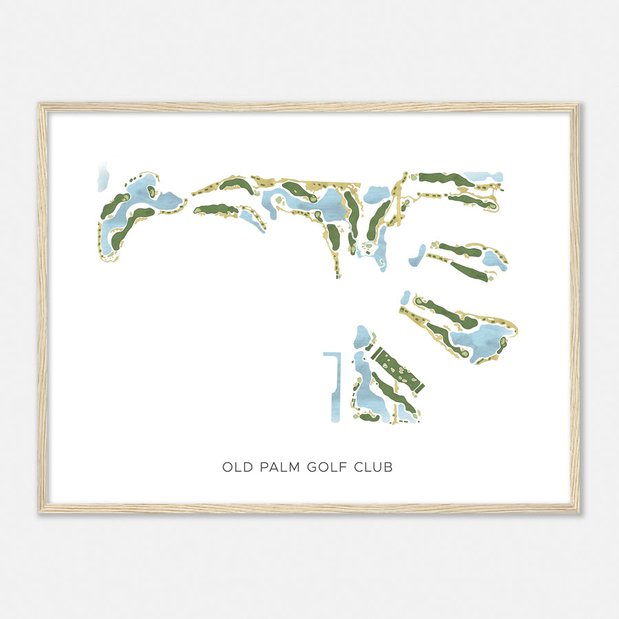 Print of Old Palm Golf Club Modern Map