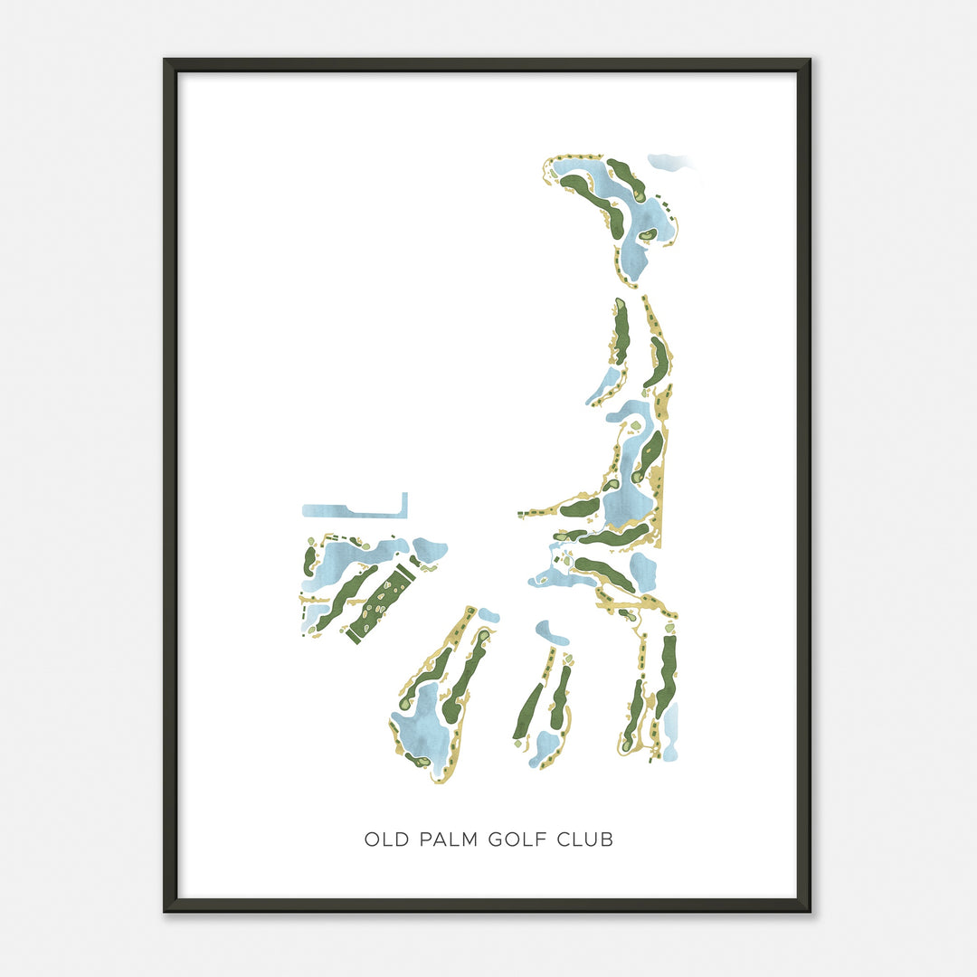 Print of Old Palm Golf Club Modern Map