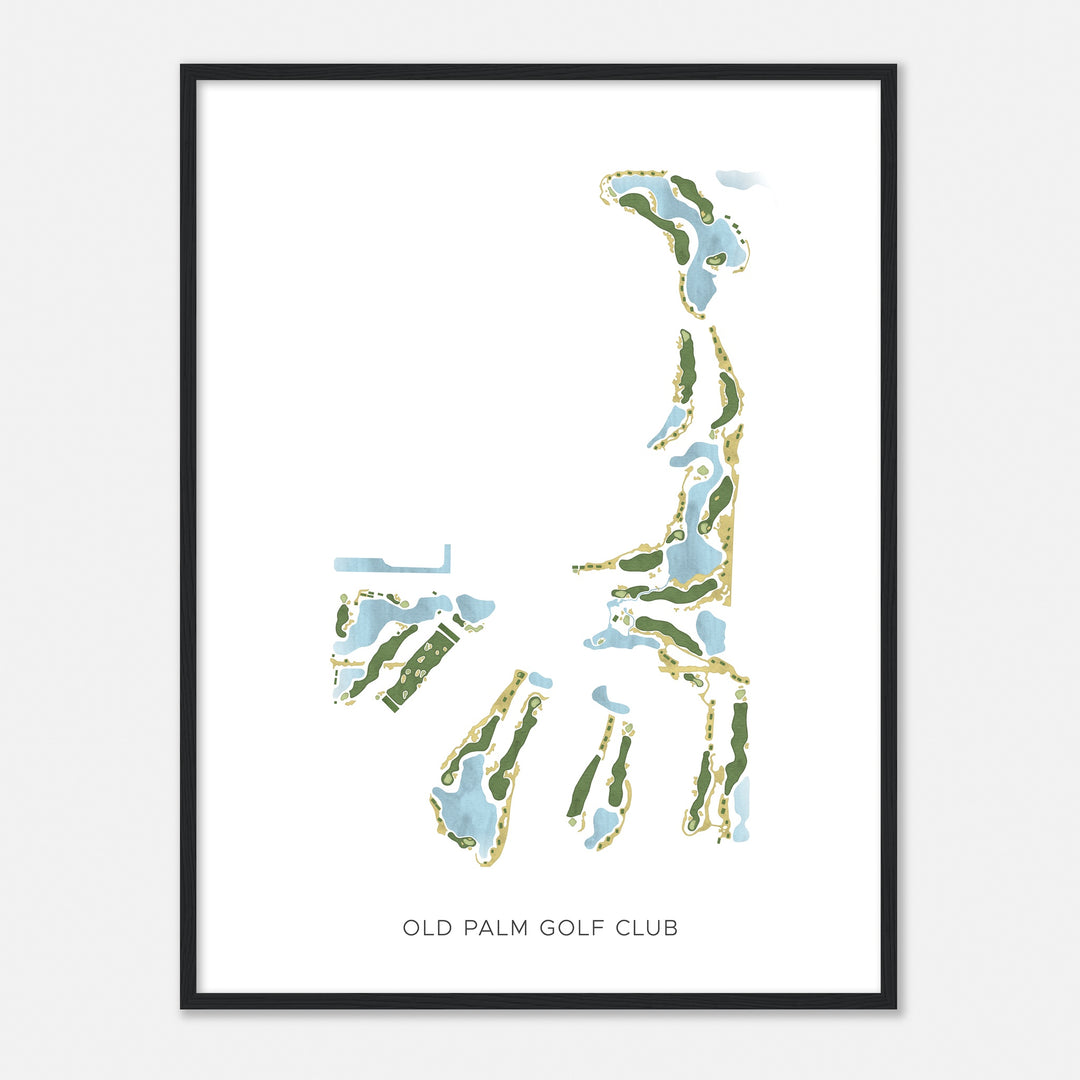 Print of Old Palm Golf Club Modern Map