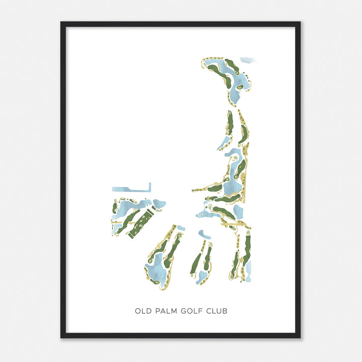 Print of Old Palm Golf Club Modern Map