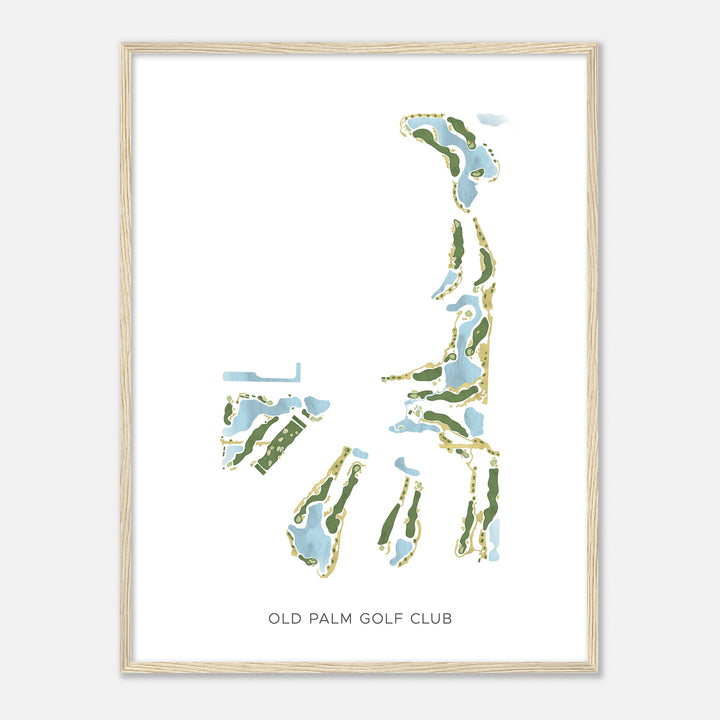 Print of Old Palm Golf Club Modern Map