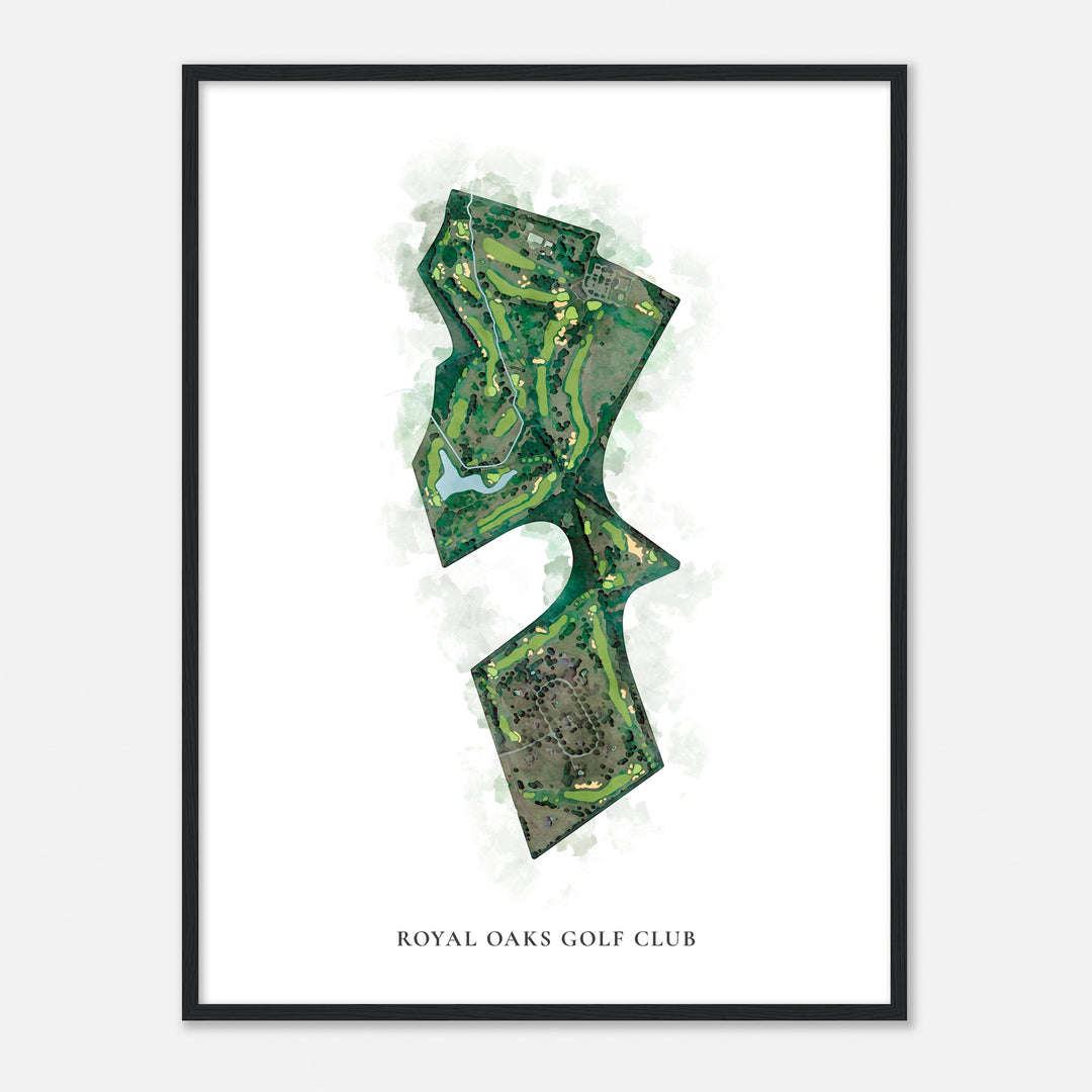 Print of Royal Oaks Golf Club Classic Map