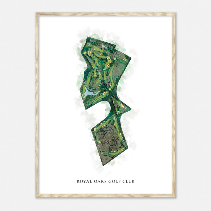 Print of Royal Oaks Golf Club Classic Map