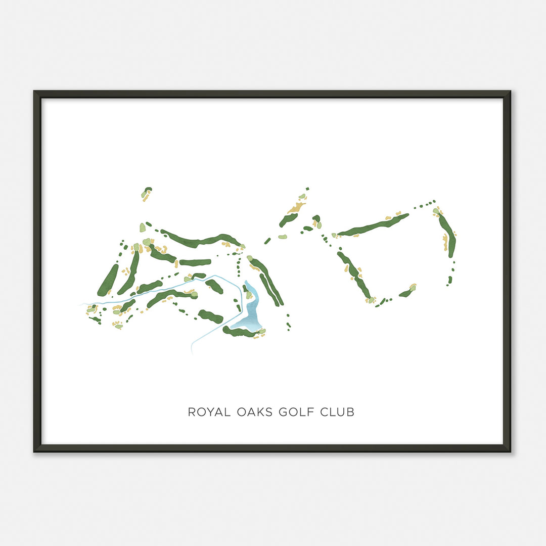 Print of Royal Oaks Golf Club Modern Map