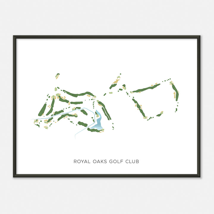 Print of Royal Oaks Golf Club Modern Map