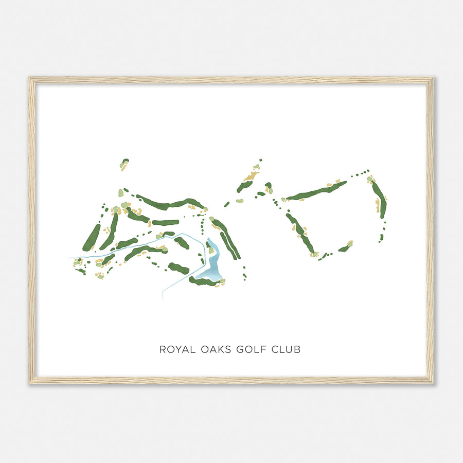 Print of Royal Oaks Golf Club Modern Map