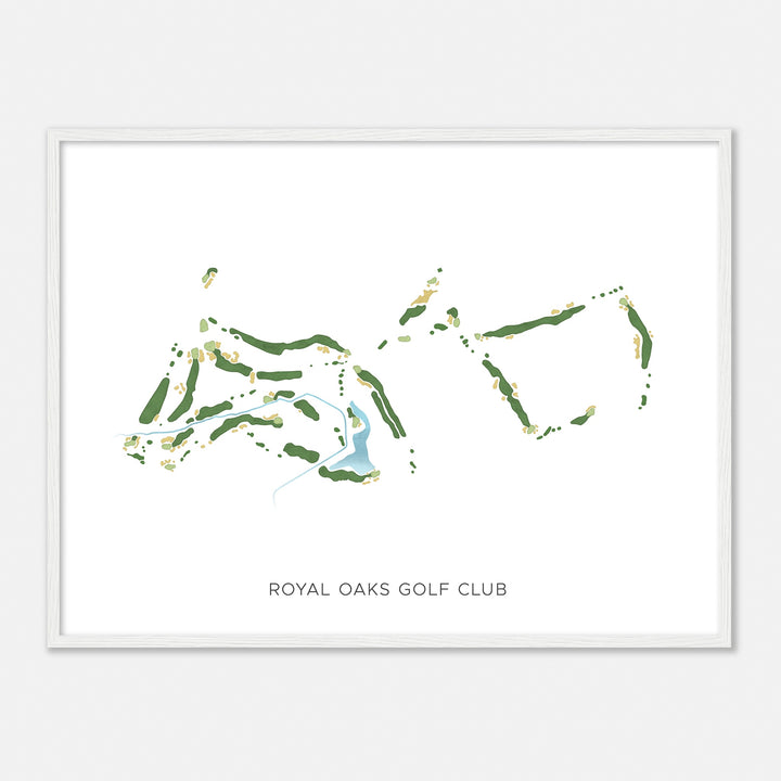 Print of Royal Oaks Golf Club Modern Map