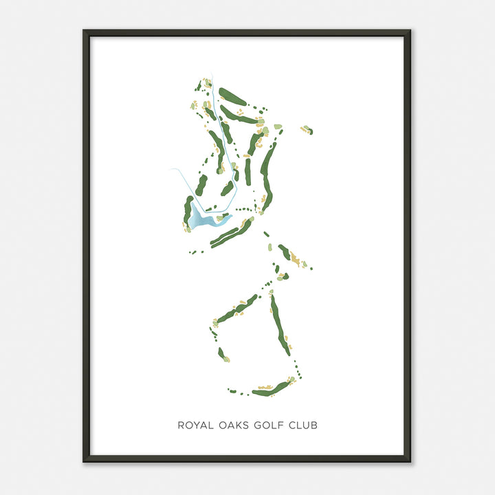 Print of Royal Oaks Golf Club Modern Map