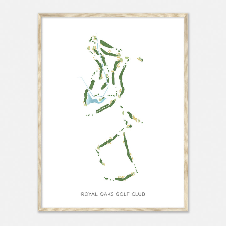 Print of Royal Oaks Golf Club Modern Map