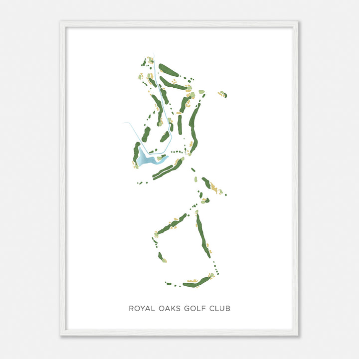 Print of Royal Oaks Golf Club Modern Map