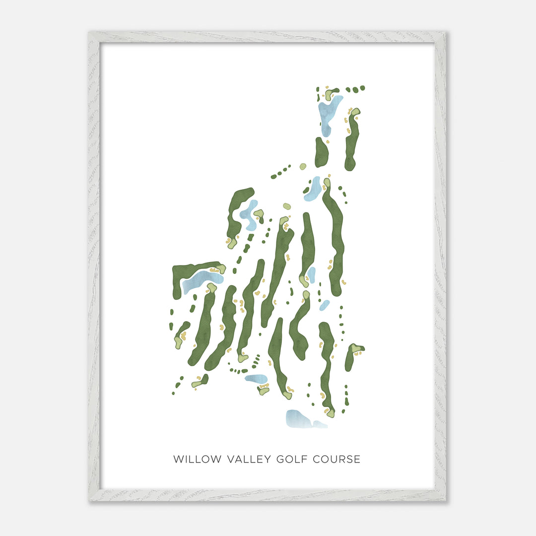 Print of Willow Valley Golf Course Modern Map