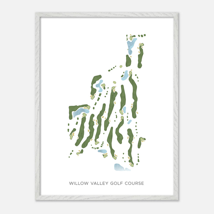 Print of Willow Valley Golf Course Modern Map